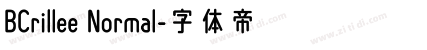 BCrillee Normal字体转换